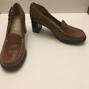 Tommy Hilfiger Leather Loafer Heels